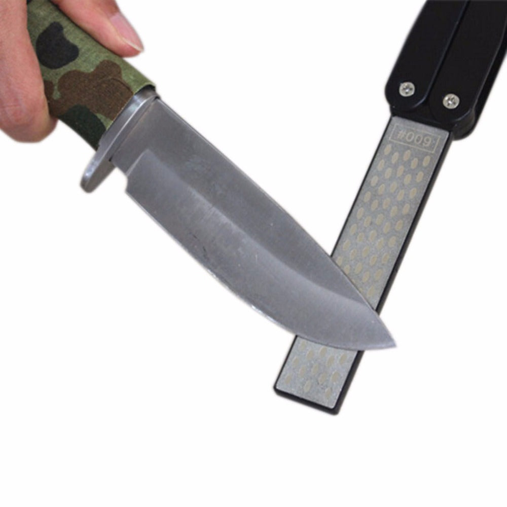 Portable Double-sided Fold Pocket Sharpener Diamond Knife Sharpening Stone  Tool