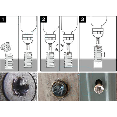 6pcs Damaged Screw Extractor Drill Bits