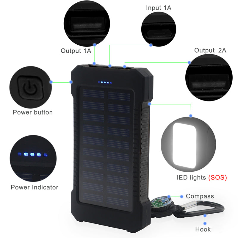 Portable Waterproof Solar Panel Charger - Sixty Six Depot