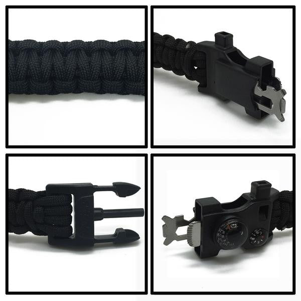Survival 15 in 1 Paracord Bracelet. - Sixty Six Depot