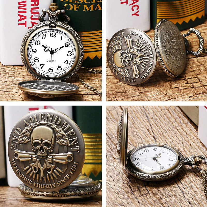 Skull Design Pocket Watch - Sixty Six Depot