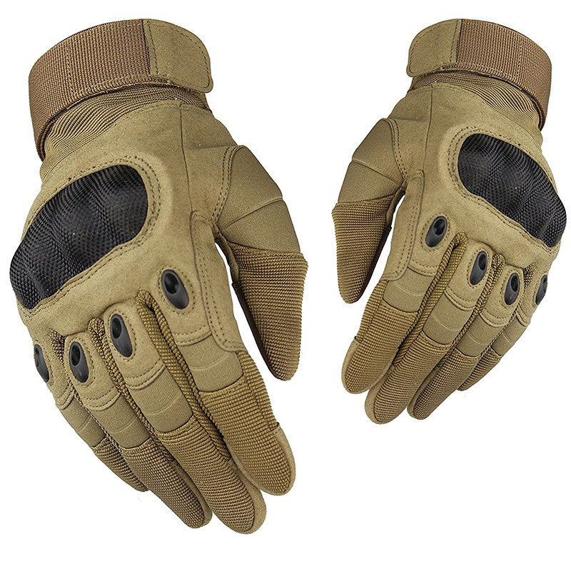 Full Finger Carbon Hard Knuckle Gloves. - Sixty Six Depot