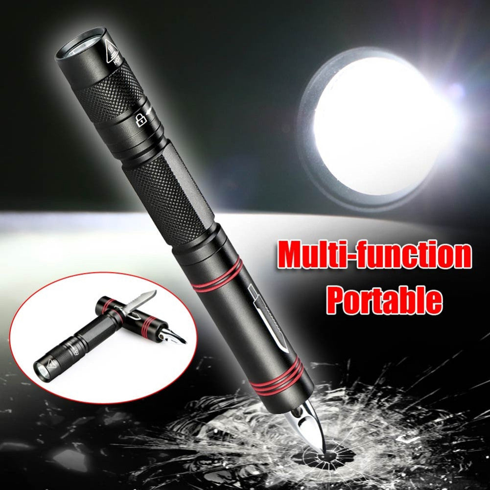 Multifunction Protection Flashlight Knife Tactical Pen. - Sixty Six Depot
