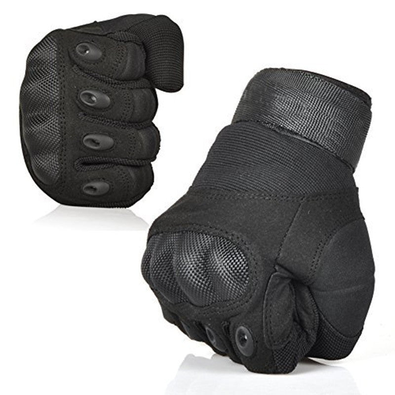 Full Finger Carbon Hard Knuckle Gloves. - Sixty Six Depot