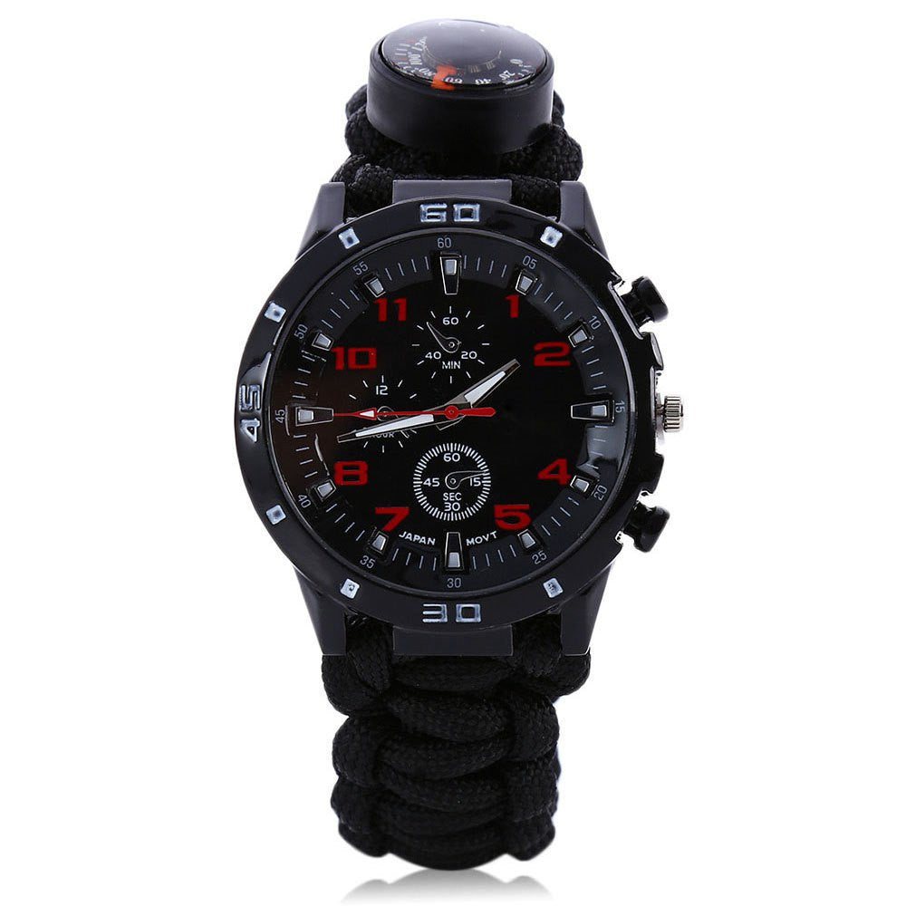 Multifunction Survival Paracord Bracelet Watch - Sixty Six Depot