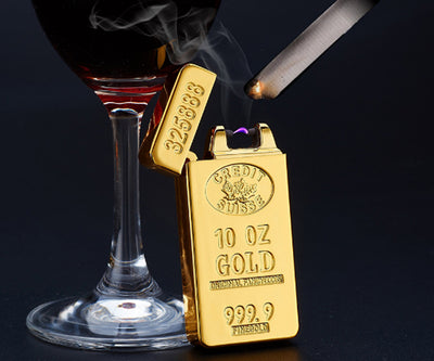 GOLD USB DUAL ARC FLAMELESS LIGHTER. - Sixty Six Depot