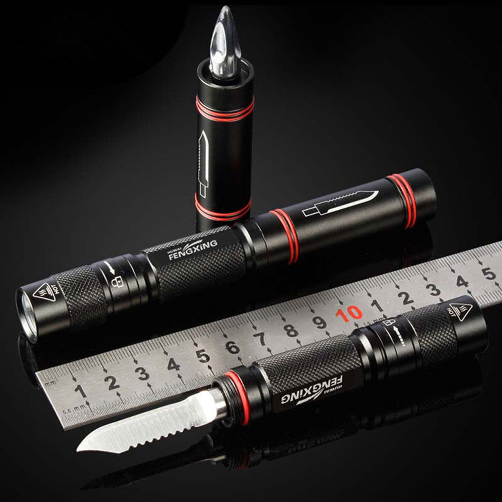 Multifunction Protection Flashlight Knife Tactical Pen. - Sixty Six Depot