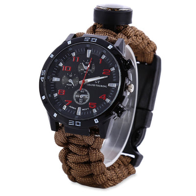 Multifunction Survival Paracord Bracelet Watch - Sixty Six Depot