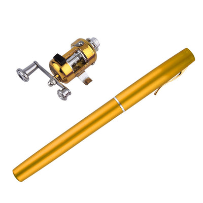 Mini Telescopic Pocket Pen Fishing Rod + Reel. - Sixty Six Depot