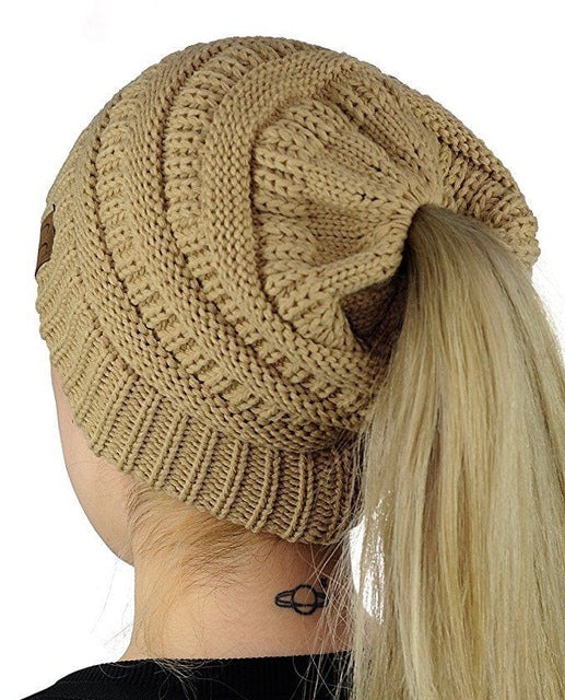 Ponytail Beanie - Sixty Six Depot