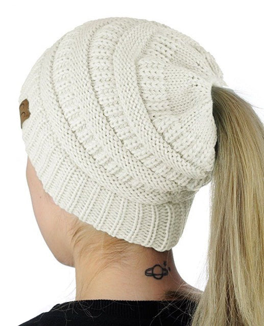 Ponytail Beanie - Sixty Six Depot