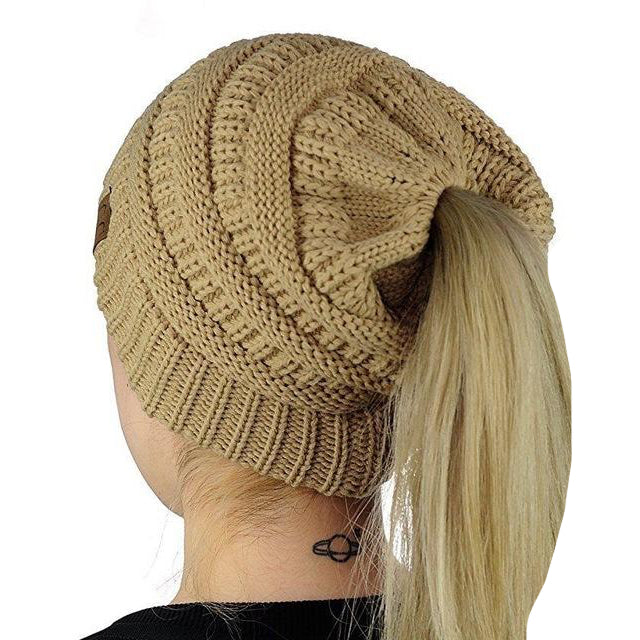 Ponytail Beanie - Sixty Six Depot